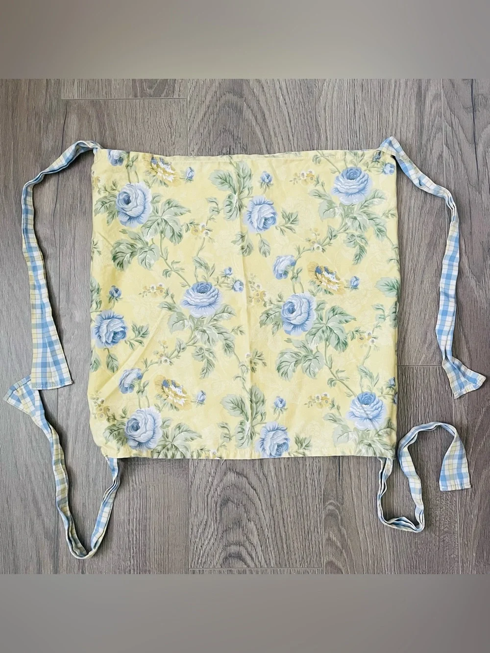 Waverly Vintage Decorative Pillowcase 17x17” Yellow Floral Cotton Cottagecore